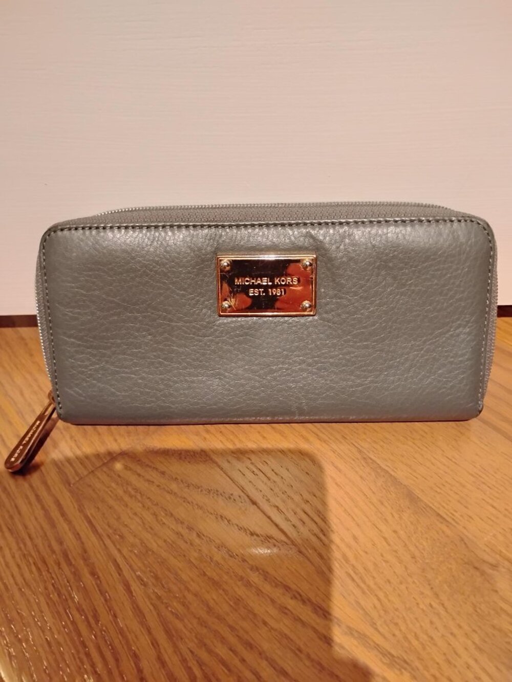 Michael Kors Grey Zip-Around Wallet